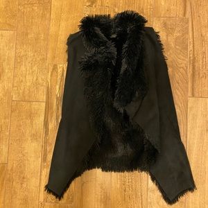 Fur like vest black